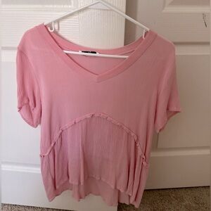 Pink Ruffle top